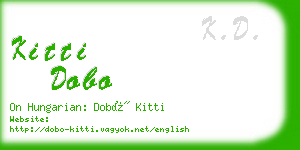 kitti dobo business card